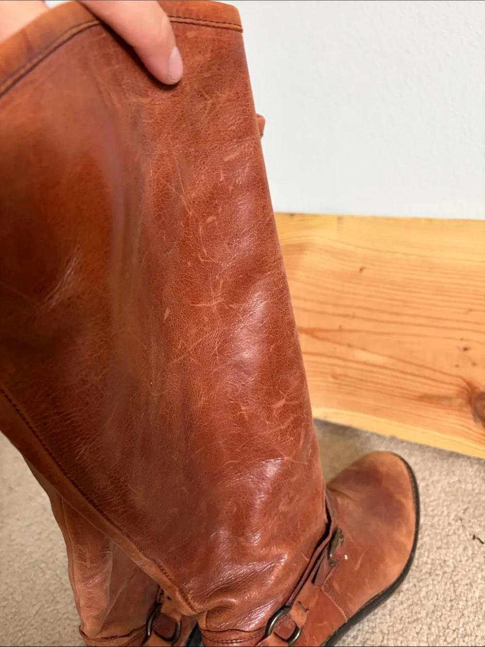 hinge Tall Riding Boots Brown - Picture 5 of 10